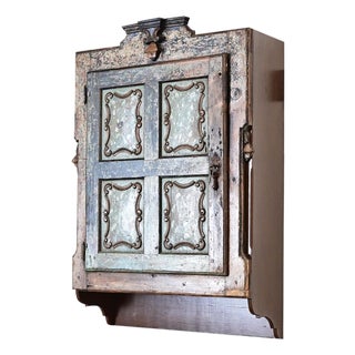 Portuguese Wall Cabinet Made with 19th Century Door For Sale