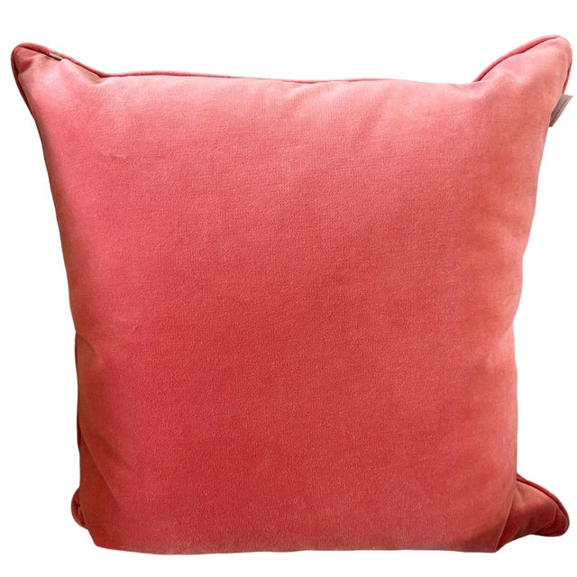 Lacefield Perry Velvet Pillow in Coral Chairish