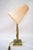Art Deco Jade Table Lamp with Brass and Fabric Shade, 1920s For Sale - Image 11 of 18