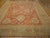 Coral red background antique Oushak rug 12'0" x 15'6". Antique Oushak Turkish 1880s Rug, Country of Origin: Turkey, Circa...