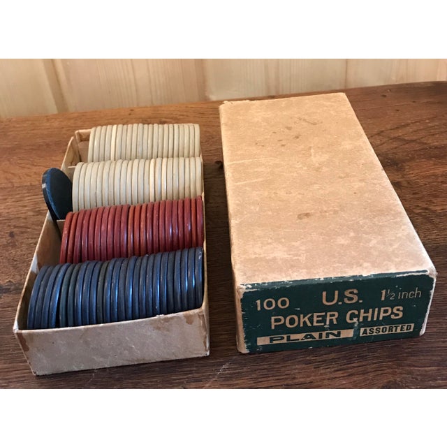 Vintage Clay Poker Chips Chairish