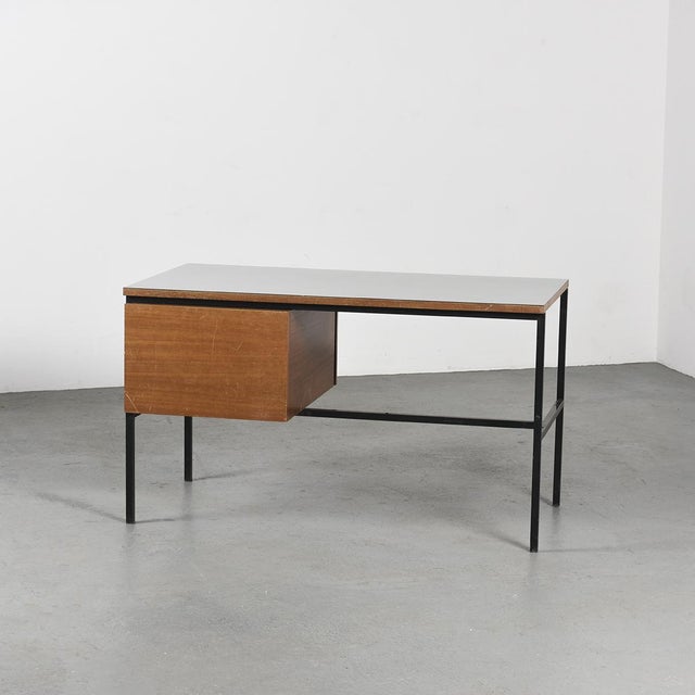 Brown Model 620 Desk by Pierre Guariche for Minvielle, 1950 For Sale - Image 8 of 10