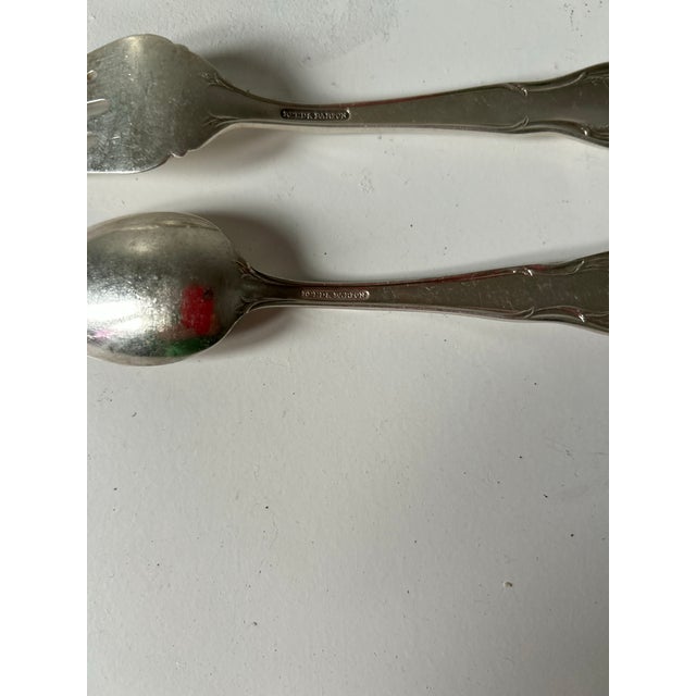 1900 - 1909 1900's Antique Reed & Barton Tiger Lily Pattern Silver Plate Flatware Set- 3 Pieces For Sale - Image 5 of 5