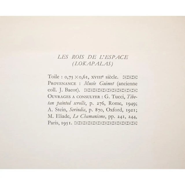 1954 the Kings of Space (Lokapalas), First Edition Full-Color Parisian Print For Sale In Dallas - Image 6 of 9