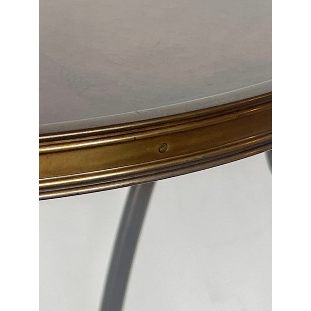 French Regency Style Bronze 2 Tier Gueridon With Wood Top For Sale - Image 9 of 15