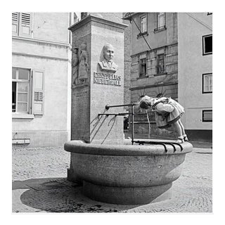 Girl at Ernst Elias Niebergall Fountain Darmstadt, Germany, 1938, Printed 2021 For Sale