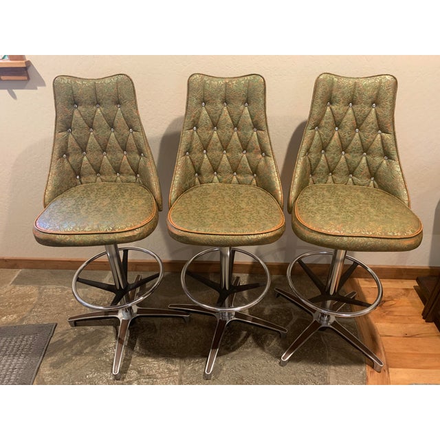 Vintage Chromcraft Bar Stools Set of 3 Chairish