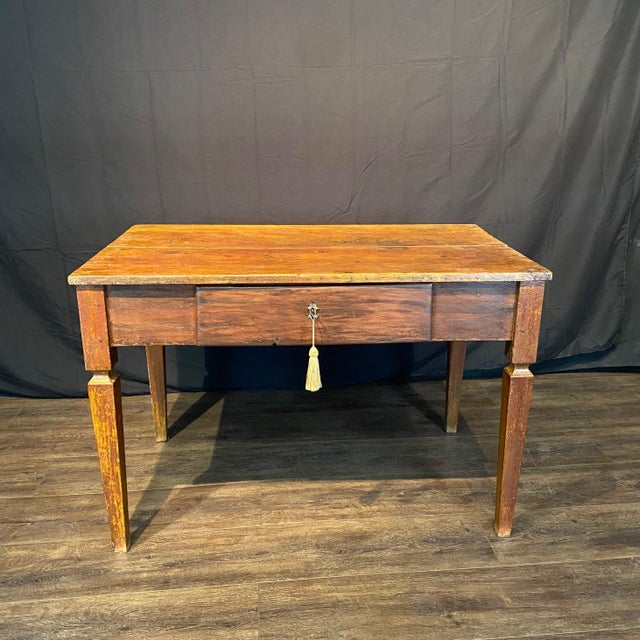 Mid 19th Century Antique French Provincial Writing Table For Sale - Image 5 of 9