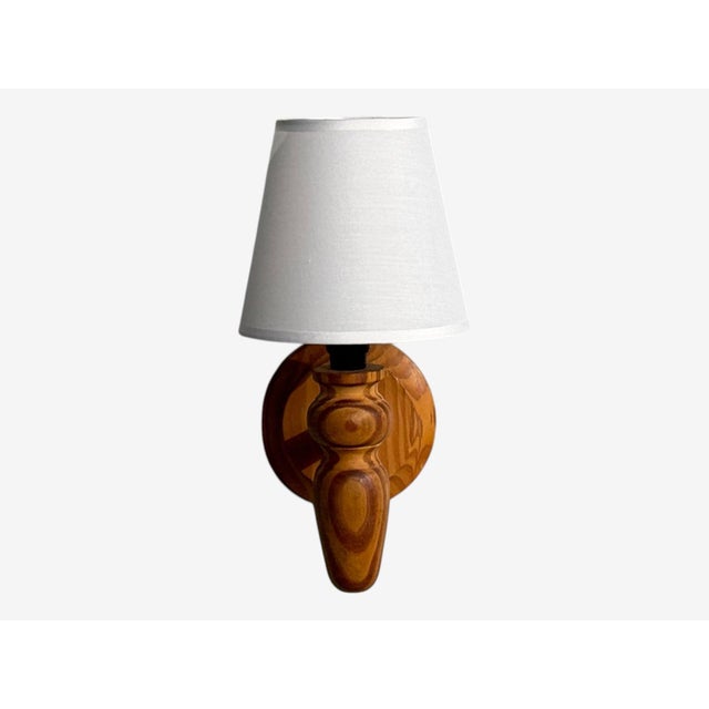 Mid-Century Modern Swedish Modern, Wall Sconce, Pine, Sweden, 1960s For Sale - Image 3 of 8