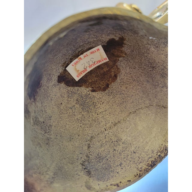 Pair of Vintage Georgian Revival Brass Wall Sconces For Sale - Image 9 of 9