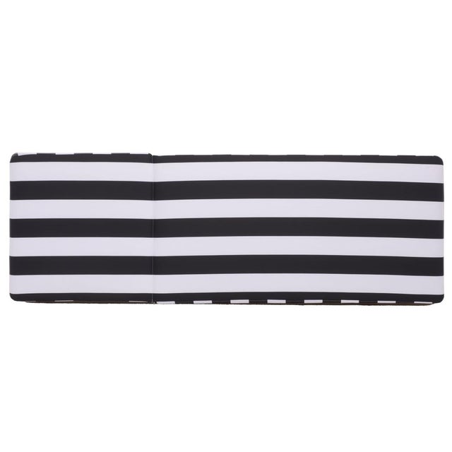 White Gillian Chaise Lounge, Heather Tan/Black Stripe For Sale - Image 8 of 12