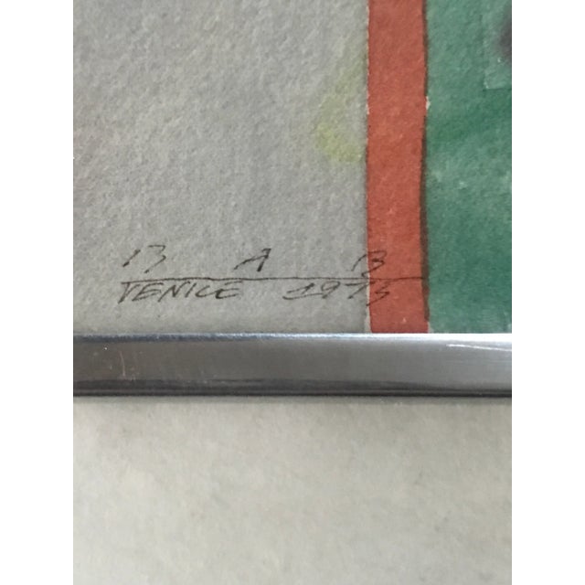 Billy Al Bengston (1934-2022) California. Watercolor Titled "Venice" 13" X 18" For Sale - Image 4 of 6