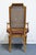 Drexel Drexel Heritage Solid Pecan Italian Style Cane Back Dining Arm Chair For Sale - Image 4 of 10
