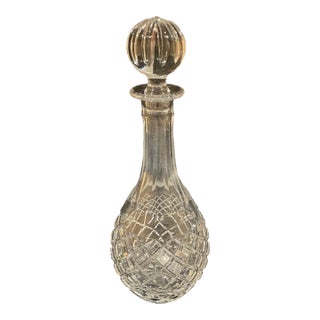 Late 20th Century Crystal Decanter With Stopper For Sale