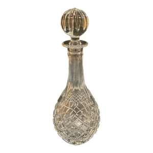Late 20th Century Crystal Decanter With Stopper