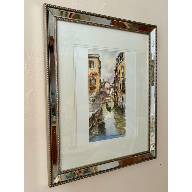 Watercolor of Venice by Noted Artist Bonazzon For Sale - Image 4 of 5