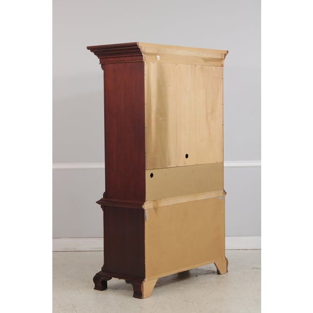 Thomasville Flame Mahogany Armoire Cabinet For Sale - Image 15 of 16