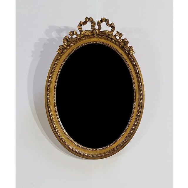 Antique Louis XVI Oval Mirror, 1890s For Sale - Image 10 of 10
