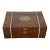 Mid 20th Century Antique English Victorian Walnut Burl Inlaid Campaign Box For Sale