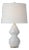 Thomas O'Brien by Visual Comfort Signature Noppon 30" Table Lamp in Veiled White with Linen Shade For Sale