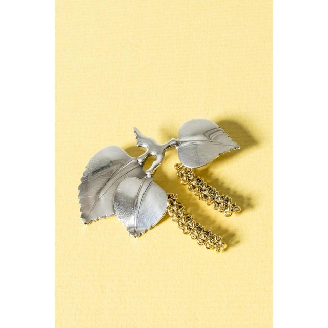 Gilded Silver Brooch by Gertrud Engel, 1948 For Sale - Image 3 of 8