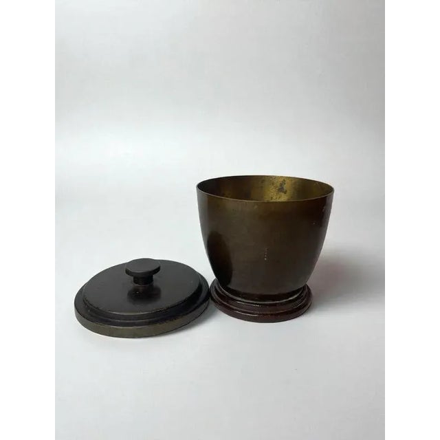 1930s Bronze Art Deco Lidded Jar attributed to Ildfast, Denmark, 1930s For Sale - Image 5 of 8