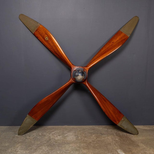 An antique early 20th century british royal air force fe8 fighter aircraft propeller, manufactured by darracq for the...