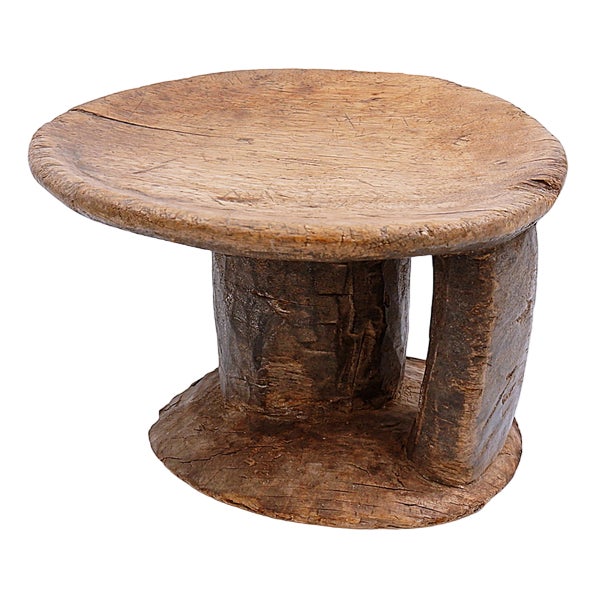 African Tonga Stool with Handle For Sale