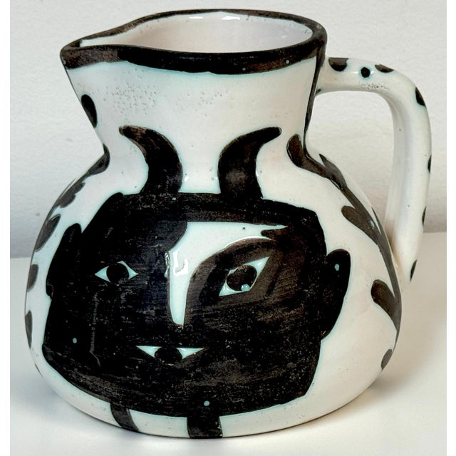 Black Pablo Picasso, Visage noir (Black Face Pitcher), Madoura, 1953 For Sale - Image 8 of 18