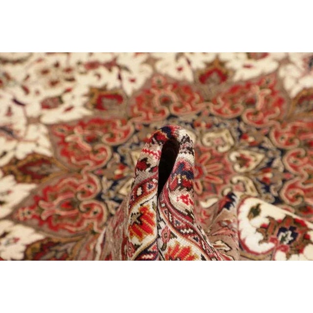 Middle Eastern Hand-Knotted Tabriz Rug For Sale - Image 9 of 11