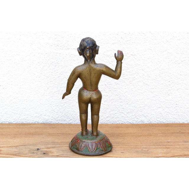 Bronze Bronze Yakshini Devotional Attendant Figure For Sale - Image 8 of 10