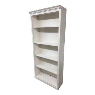 Pottery Barn Livingston Bookcase, Montauk White For Sale