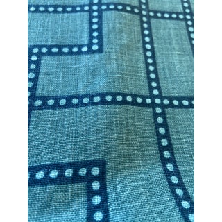 Schumacher Bleeker Fabric in Peacock by Celerie Kemble, 3/4 Yard For Sale