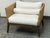 White Palecek Cameron Lounge Chair & Half For Sale - Image 8 of 12