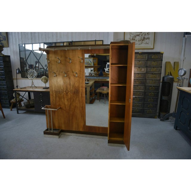 Brown Large Art Deco Coat Rack 1930s For Sale - Image 8 of 11