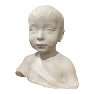 Plaster Bust of a Young Boy For Sale