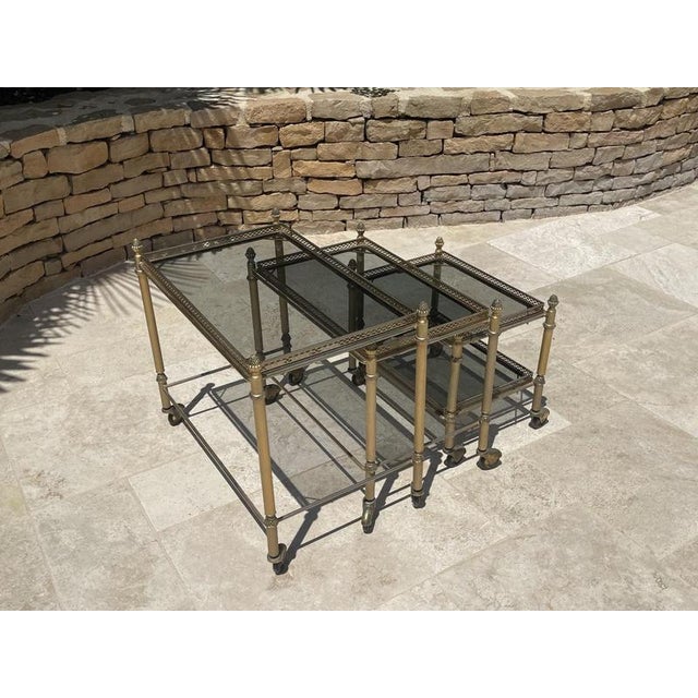Nesting Tables from Maison Jansen, Set of 3 For Sale - Image 4 of 13