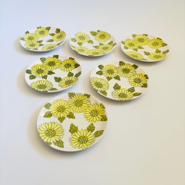 Mid 20th Century Mid 20th Century Mid Century Modern Royal Ironstone Sunshine Salad or Dessert Plates - Set of 6 For Sale - Image 5 of 12