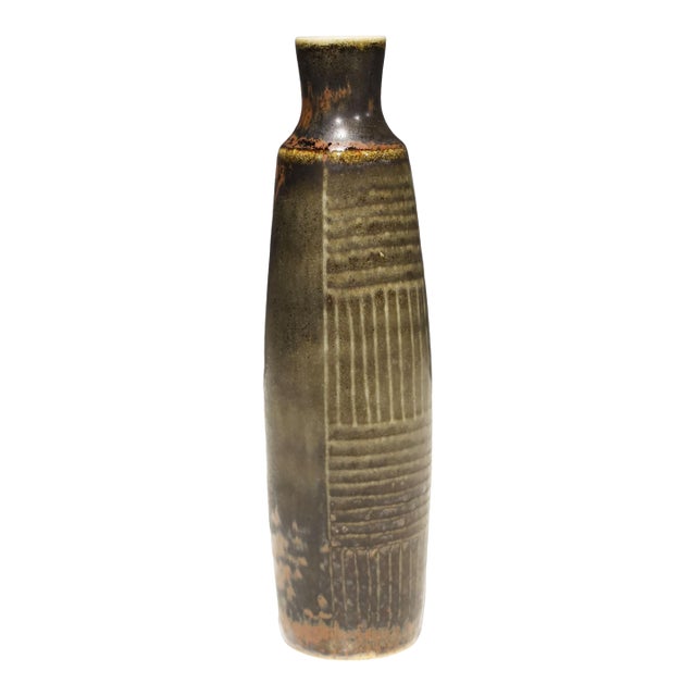 Carl-Harry Stalhane Stoneware Vase for Rostrand, Sweden For Sale
