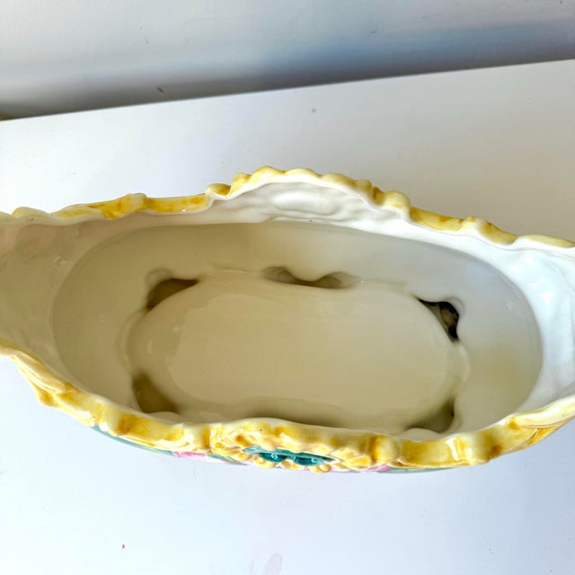 1980s 1980s Majolica Cache Pot For Sale - Image 5 of 8