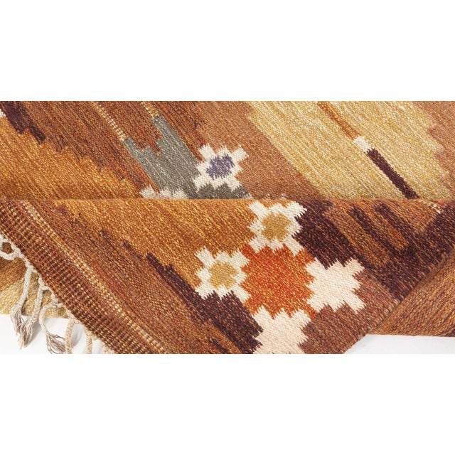 Mid 20th Century Vintage Swedish Rug by Ingegerd Silow For Sale - Image 5 of 6