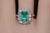 Gia Certified Natural 3.10Cts vs F Diamond Emerald 18k Solid Gold Milgrain Bezel Halo Ring, Size 6.5 For Sale - Image 10 of 14