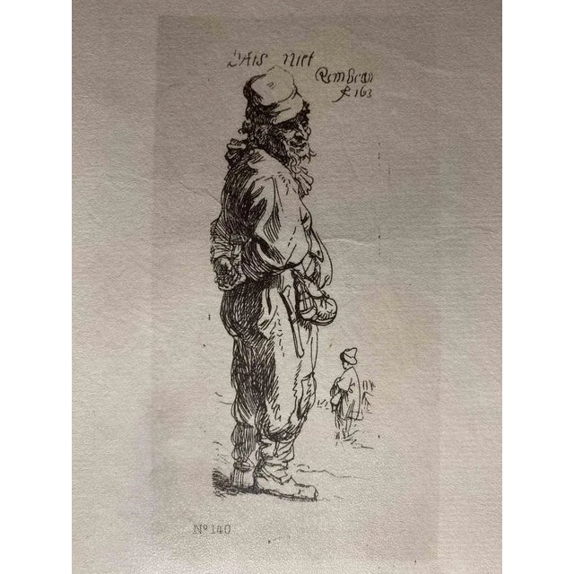 A Peasant Calling Out: "tis vinnich kout" (It's biting cold) is an engraving on ivory-colored paper realized by Charles...