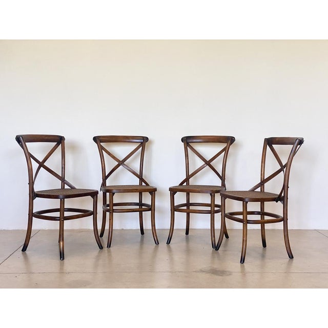 Chairs in Beech Wood and Vienna Straw, 1960s, Set of 4 For Sale - Image 18 of 18
