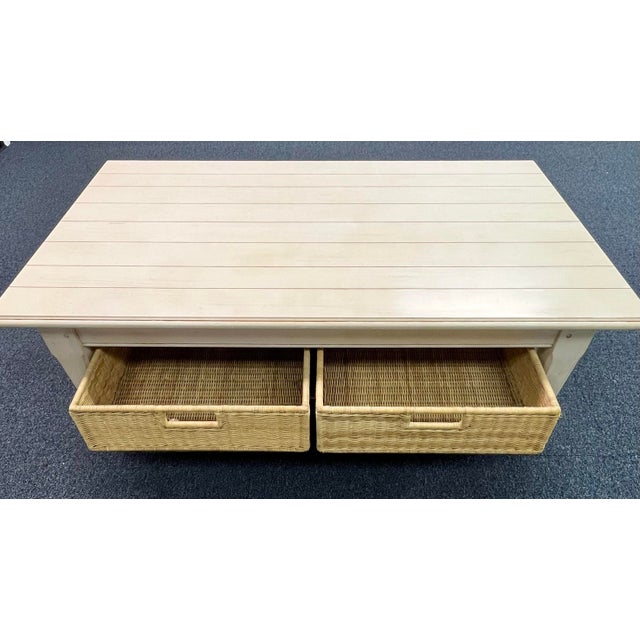 Antique White Eddie Bauer Lifestyles Farmhoise Coffee Table by Lane For Sale - Image 8 of 11