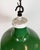 Metal British Industrial Green Enamel Factory Pendant Lamp, 1960s For Sale - Image 7 of 16