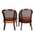 1960s Regency Style Caned Backed Tub Lounge Chairs, Recently Reupholstered - A Pair For Sale - Image 12 of 15