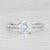 Metal A Jaffe Round Semi Mount Diamond Engagement Ring 18k White Gold Size 6 For Sale - Image 7 of 8