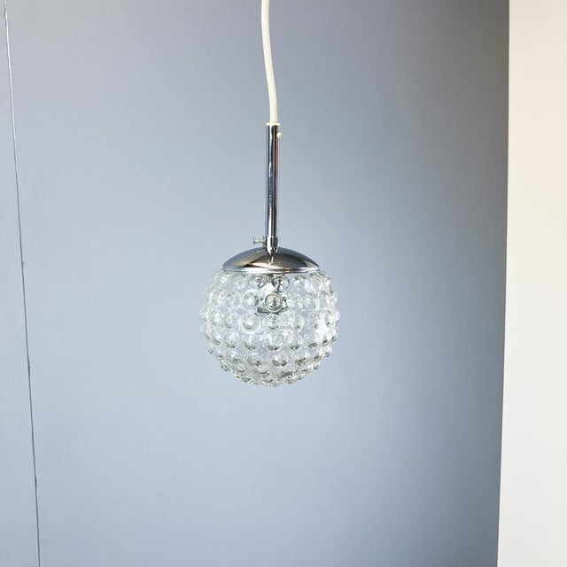 Model P115 Pendant in Chrome with Glass Globe by Rolf Krüger for Staff + Schwarz, 1970s For Sale - Image 6 of 9