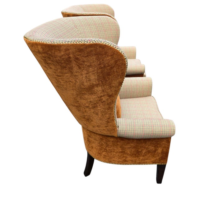 Beige Pair of Vintage Ralph Lauren Kerry Wing Chairs For Sale - Image 8 of 12